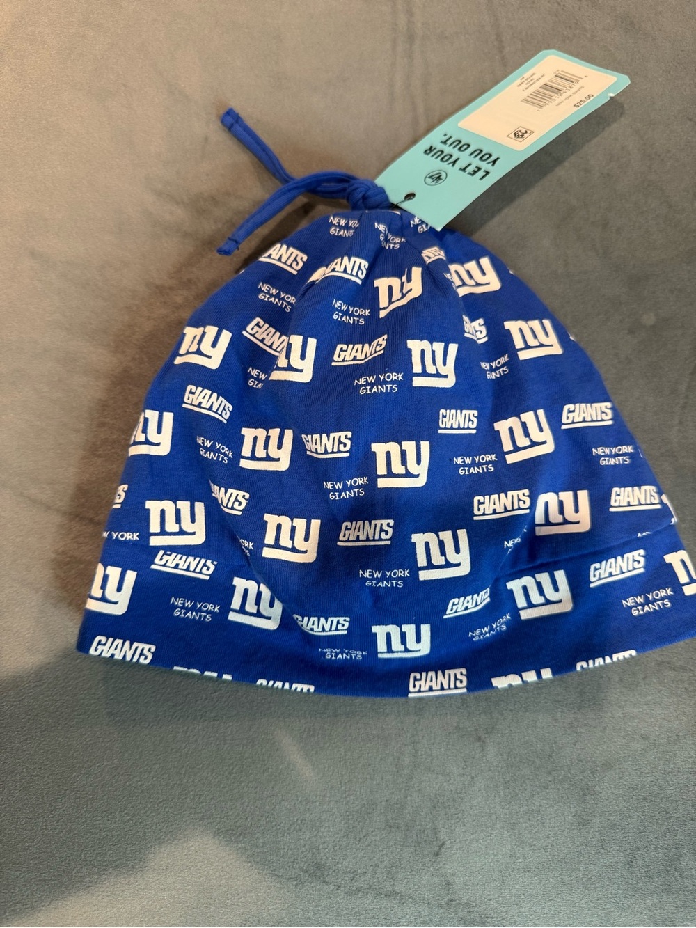 New Era Kids New York Giants Blue Drawstring Beanie